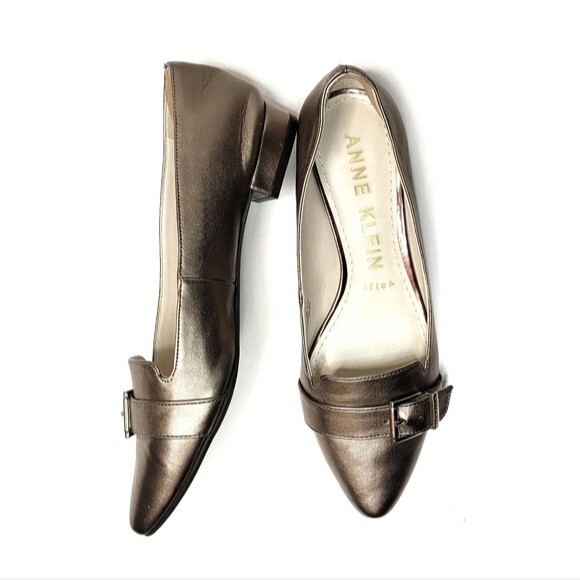 Anne Klein iflex Akkayah Metallic Pointed Toe Flats - Picture 1 of 15